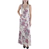 womens chiffon floral evening dress