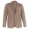 single-breasted blazer with pockets in brown cotton