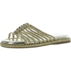 adila 2 womens faux leather raffia slide sandals