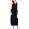 womens ruffled surplice neck evening dress