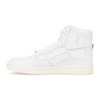 leather panelled skel white hi-top sneakers