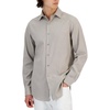 mens knit cotton button-down shirt