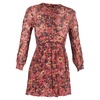 floral printed mini long sleeve dress in multicolor viscose