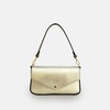 the munro gold leather shoulder bag