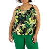 plus womens scoop neck sleeveless pullover top