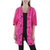 womens open front lace duster blazer