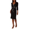 womens contrast tie front sheath dress