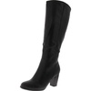 addyy womens faux leather zipper knee-high boots