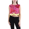 womens linen printed cropped