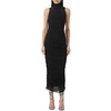 womens ruched polyester midi dress