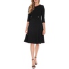 petites womens lined polyester fit & flare dress