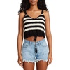 crochet crop top in black/ivory