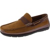 mens faux leather flat loafers