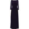 plus womens flare sleeves round neck evening dress