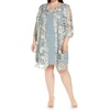 plus womens embroidered floral print cocktail and party dress