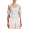 womens cotton off the shoulder peplum top
