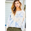 round neck oversize fit crop tie-dye french terry pullover