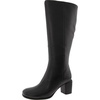 bhfo wc womens block heel faux leather knee-high boots