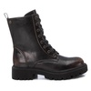 women's combat booties in brown