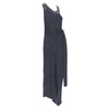 satin leather collar belted dress