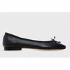 women's square toe ballet shoe in black