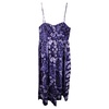 floral print long dress in blue cotton