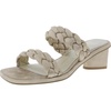womens braided man made mule sandals