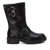 women's biker booties in black