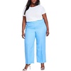 plus womens textured high rise wide leg pants