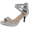 everly womens glitter faux leather ankle strap