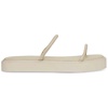 womens leather slip on platform sandals