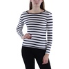 womens striped long sleeve pullover top