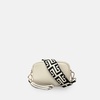the mini tassel stone leather phone bag with black & stone maze strap