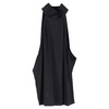 sylvia satin halterneck top in black silk