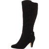 womens buckle round toe knee-high boots