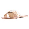 total relaxation womens animal print calf hair slide sandals