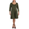 womens pocket 3/4 sleeve mini dress