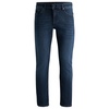 slim-fit jeans in blue knitted stretch denim