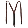men's coated leather clip-end 1 inch suspenders