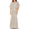 plus womens embellished polyester evening dress