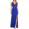 juniors womens corset seamed lace evening dress