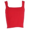 julia ribbed-knit tank top in red cotton