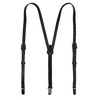 women's coated leather 1/2 inch clip-end suspenders