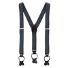 men's 1.375 inch wide solid color y-back button-end suspenders