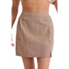 banded front waist pinstripe mini skirt