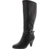 womens wide calf faux leather knee-high boots