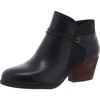 womens zipper faux leather booties