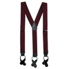 men's big & tall elastic button end dress suspenders with silver hardware