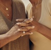 AURATE X KERRY: Venus Organic Pearl Tri Gold Ring