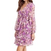 isabella side tie ruffle tiered mini dress in pink